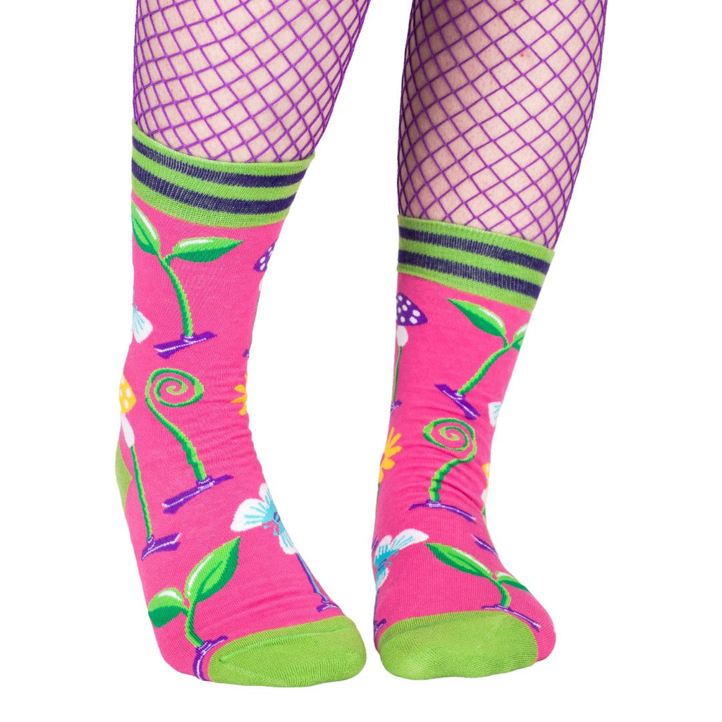 Trippy Clippies UV Reactive Crew Socks - ResirWrecked Costumes