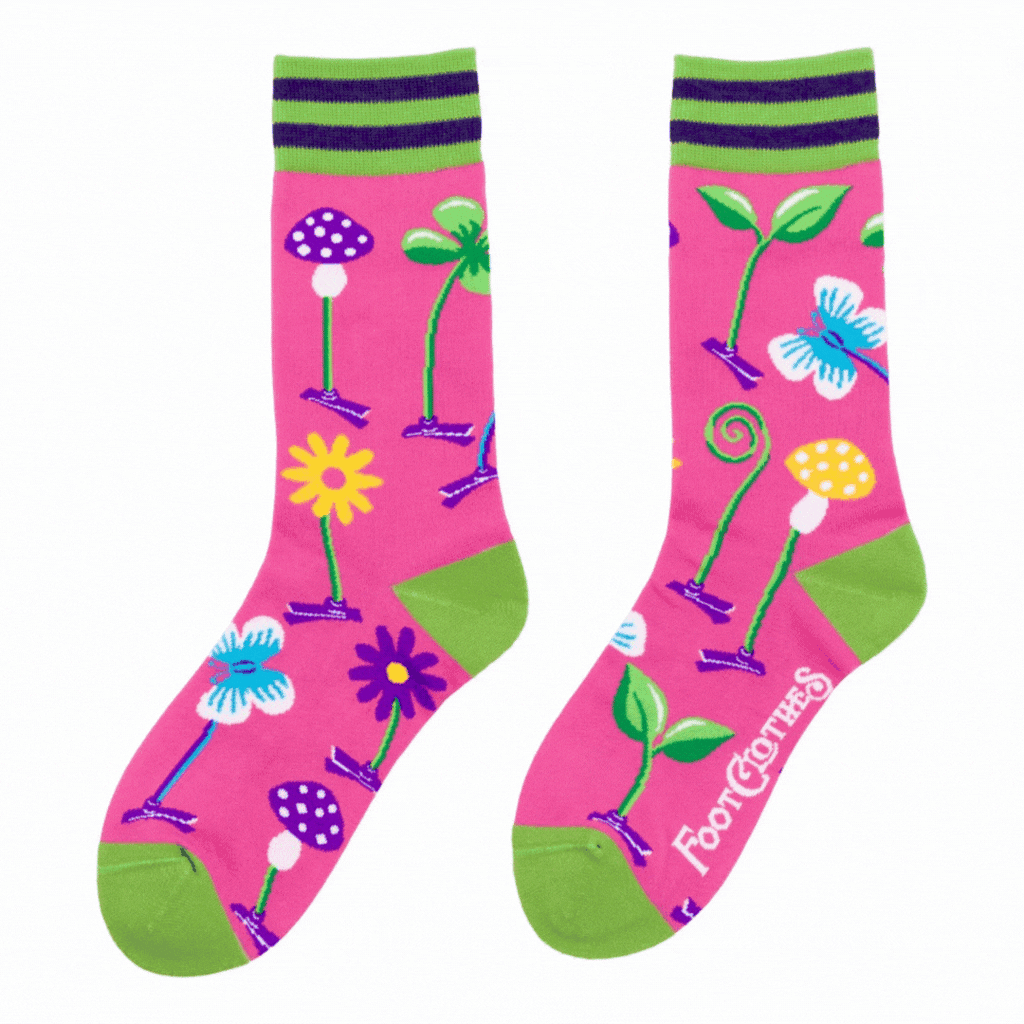 Trippy Clippies UV Reactive Crew Socks - ResirWrecked Costumes