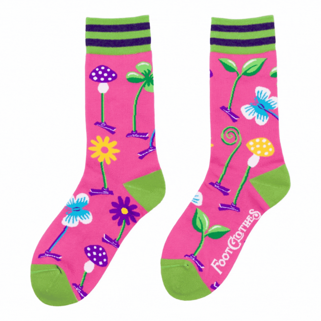 Trippy Clippies UV Reactive Crew Socks - ResirWrecked Costumes