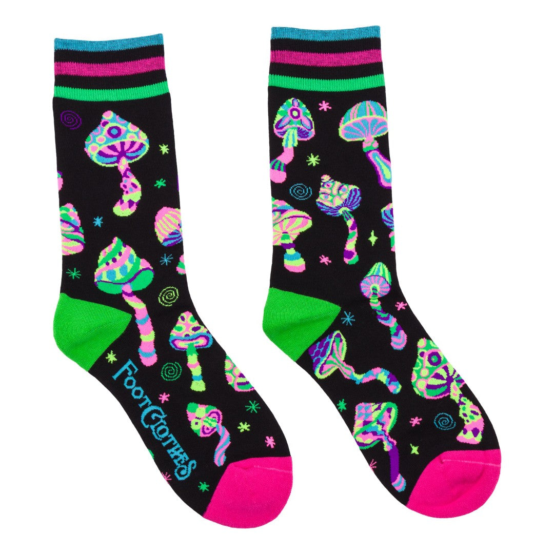 Funky Fungi UV Reactive Crew Socks - ResirWrecked Costumes