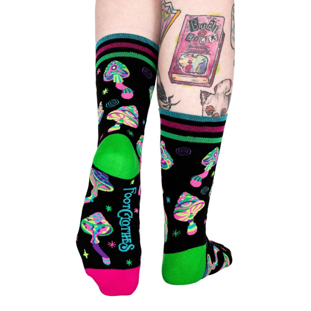 Funky Fungi UV Reactive Crew Socks - ResirWrecked Costumes