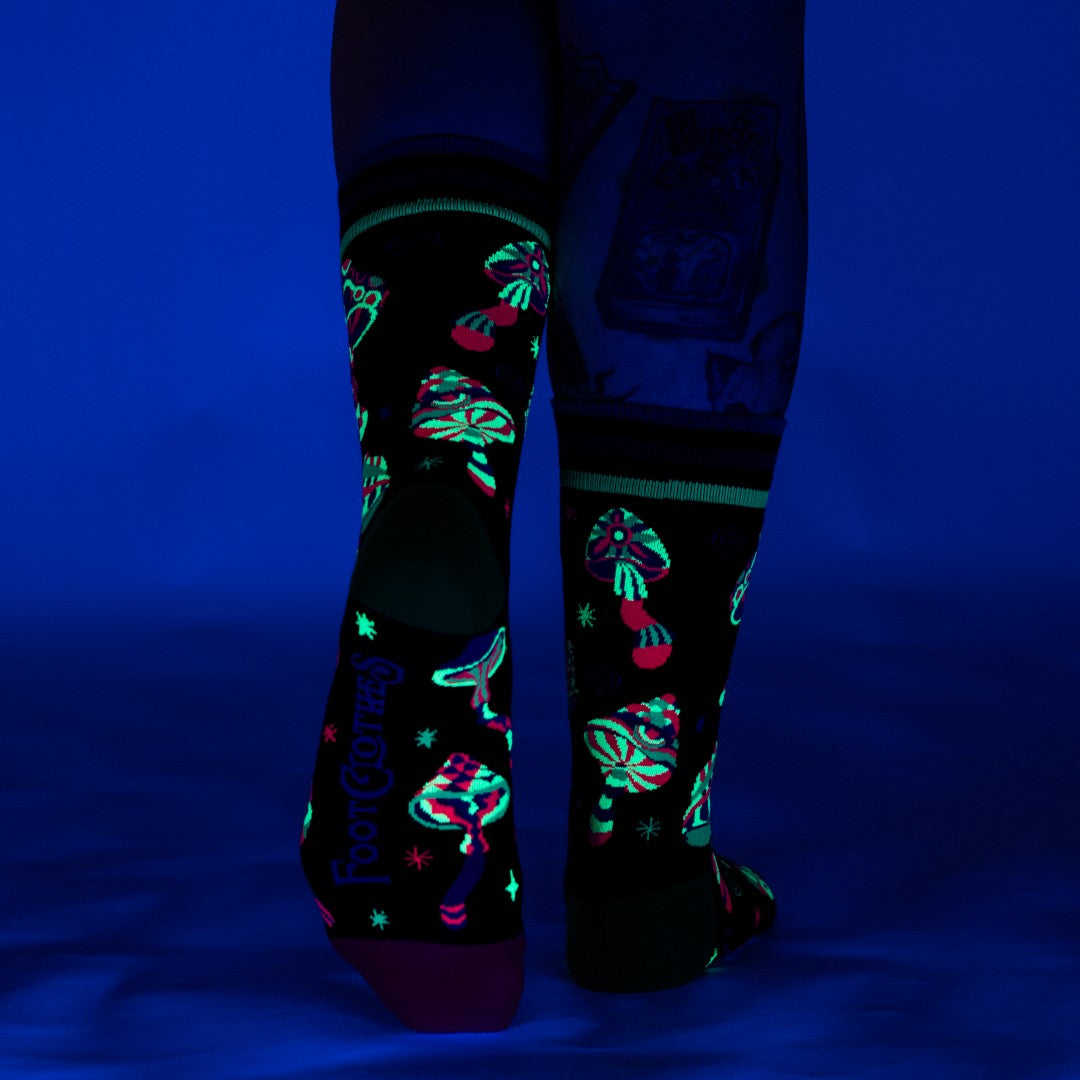 Funky Fungi UV Reactive Crew Socks - ResirWrecked Costumes