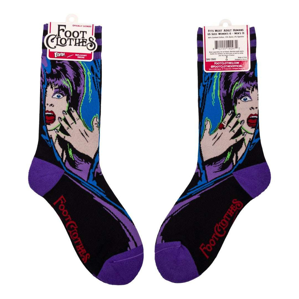 Elvira Unpleasant Dreemz Crew Socks - ResirWrecked Costumes