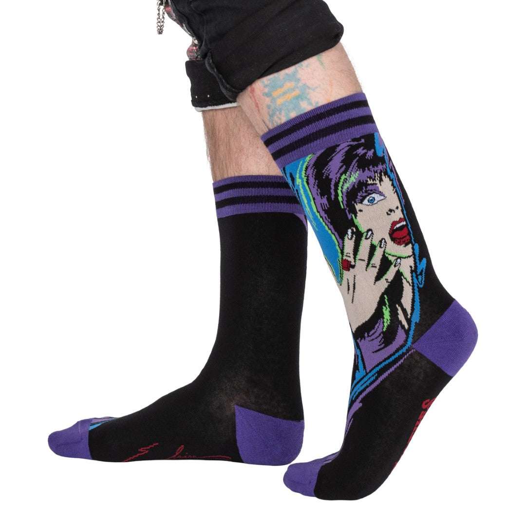 Elvira Unpleasant Dreemz crew socks.
