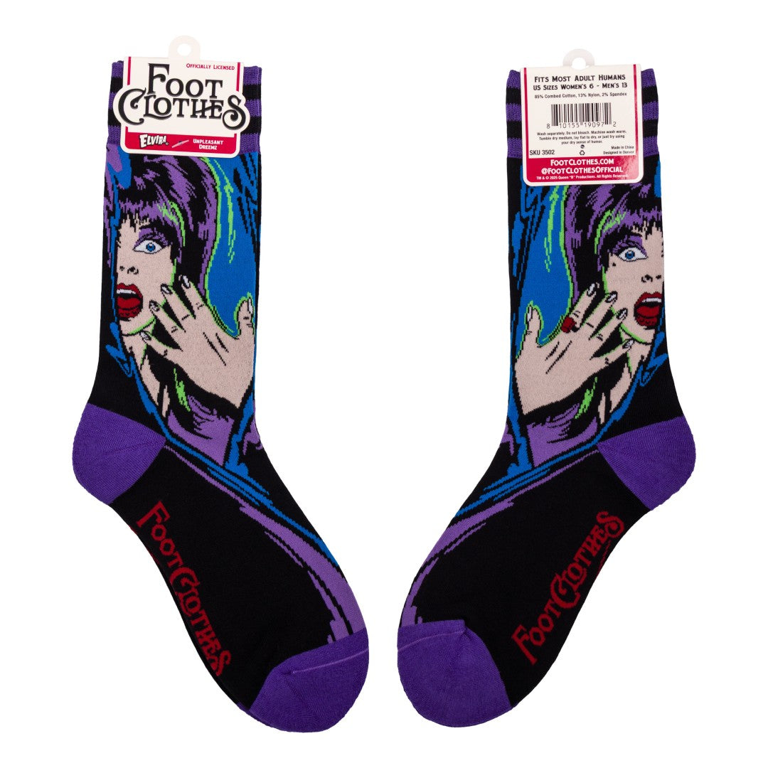 Elvira Unpleasant Dreemz Crew Socks - ResirWrecked Costumes
