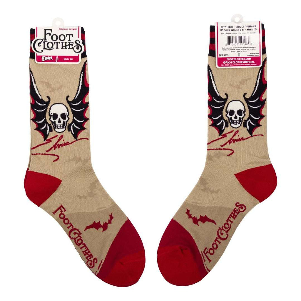 Elvira Cruel Ink Crew Socks - ResirWrecked Costumes