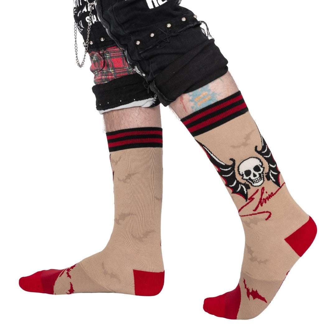Elvira Cruel Ink crew socks.