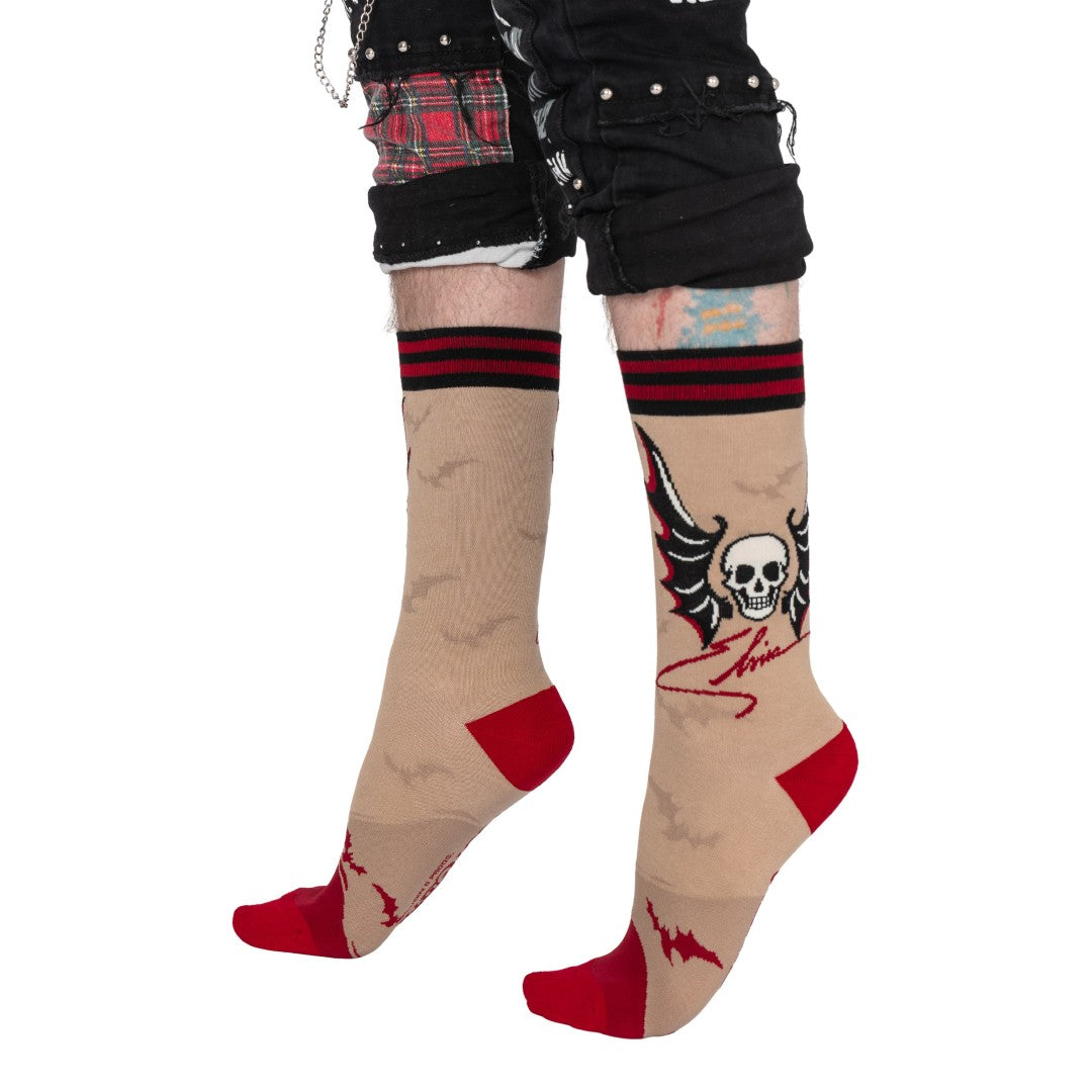 Elvira Cruel Ink Crew Socks - ResirWrecked Costumes