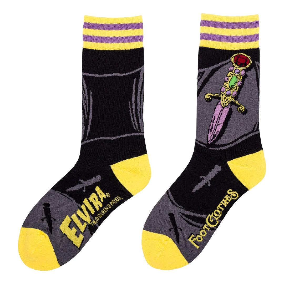 Elvira I Cut You Crew Socks - ResirWrecked Costumes