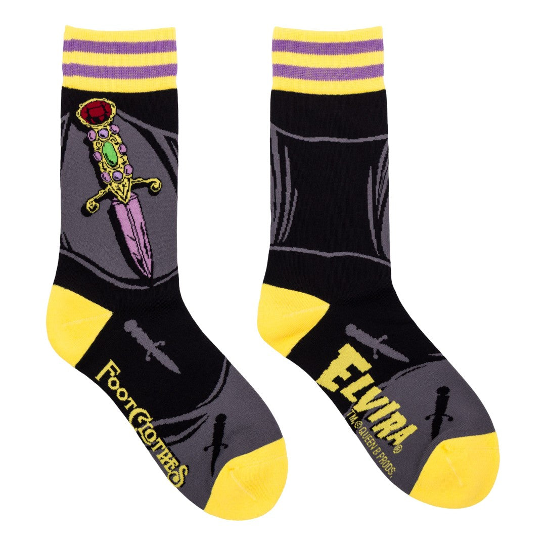 Elvira I Cut You Crew Socks - ResirWrecked Costumes