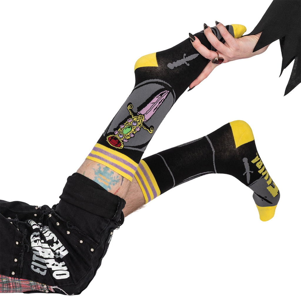 Elvira I Cut You Crew Socks - ResirWrecked Costumes
