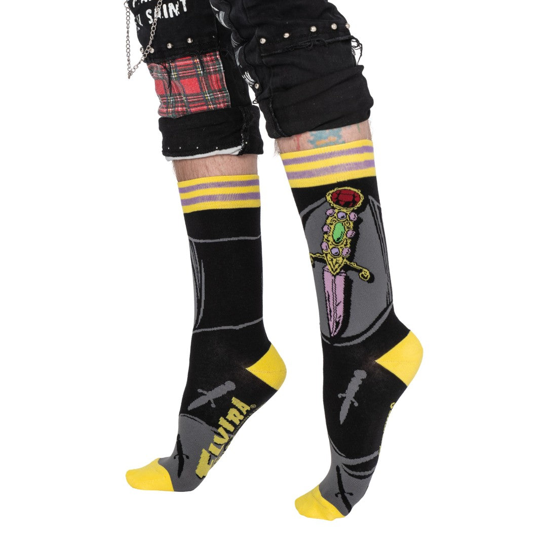 Elvira I Cut You Crew Socks - ResirWrecked Costumes