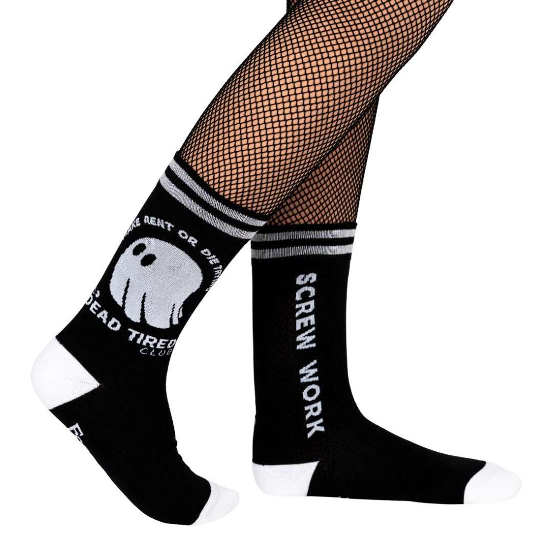 Dead Tired Crew Socks - ResirWrecked Costumes