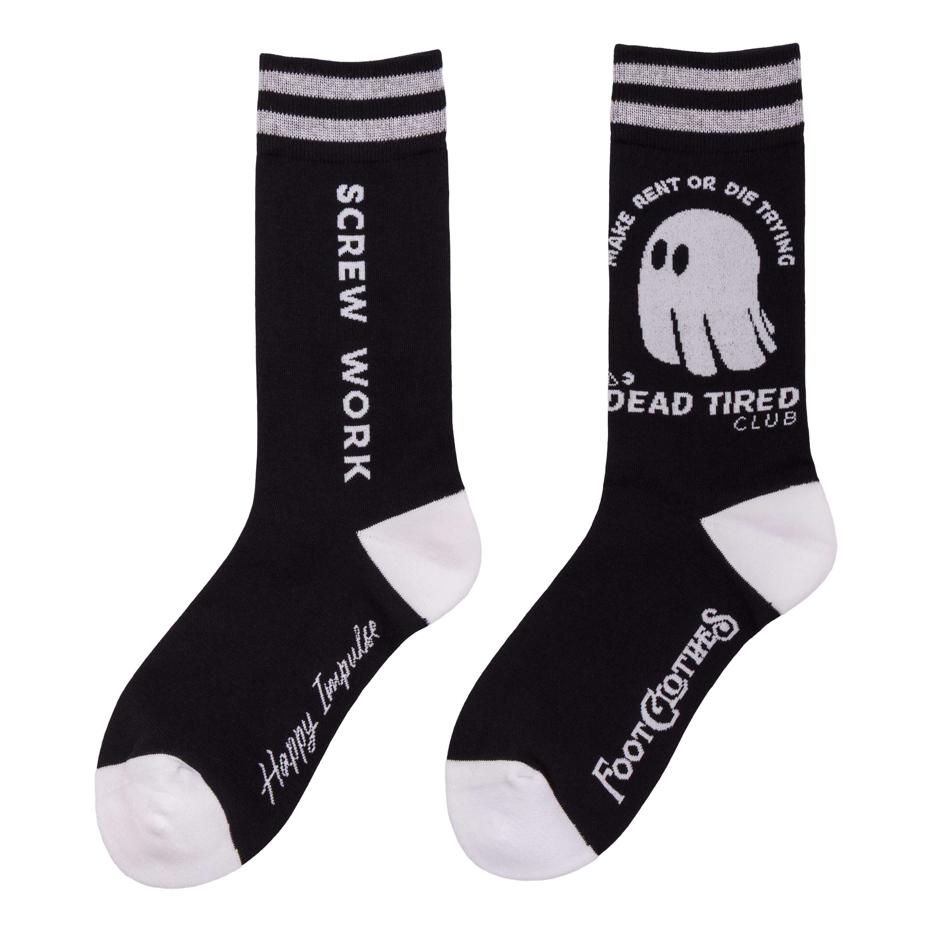 Dead Tired Crew Socks - ResirWrecked Costumes