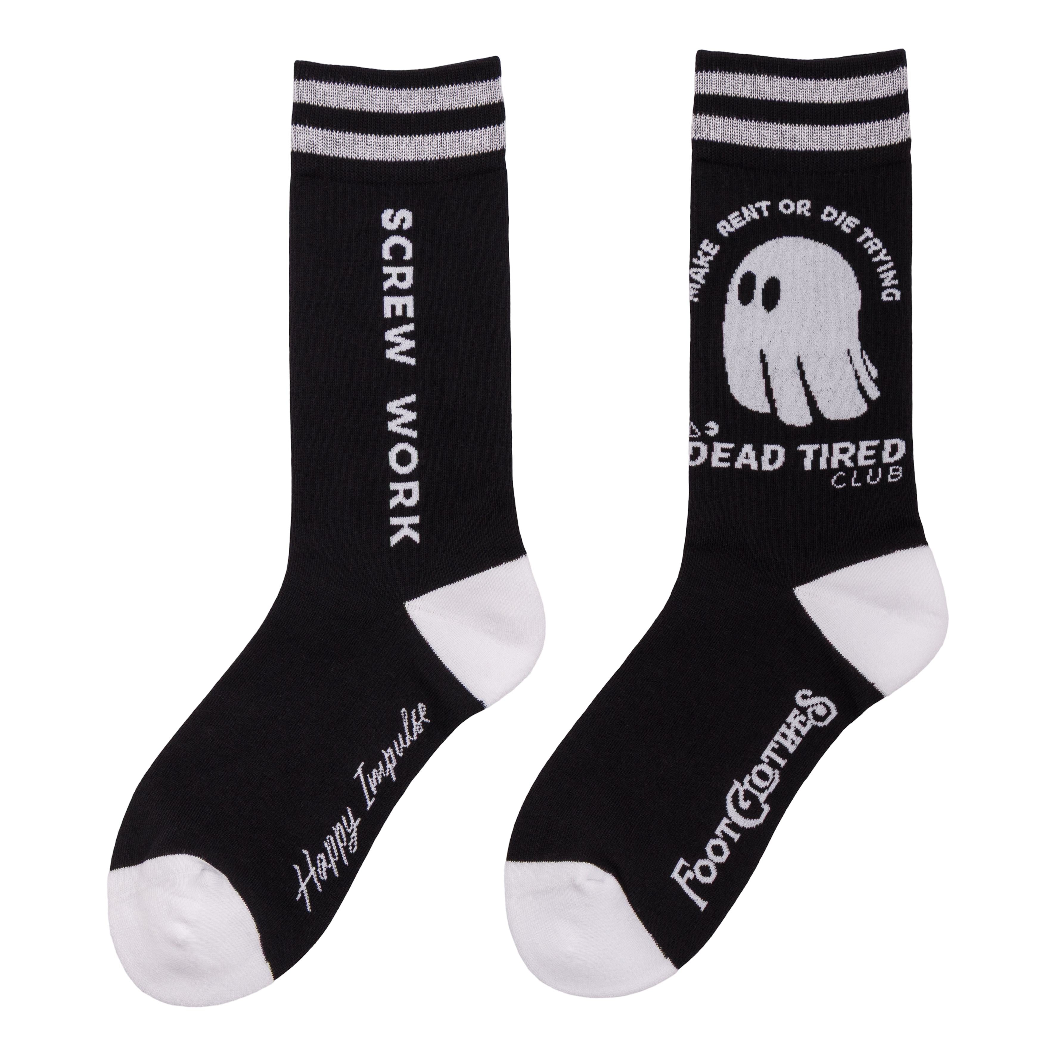 Dead Tired Crew Socks - ResirWrecked Costumes