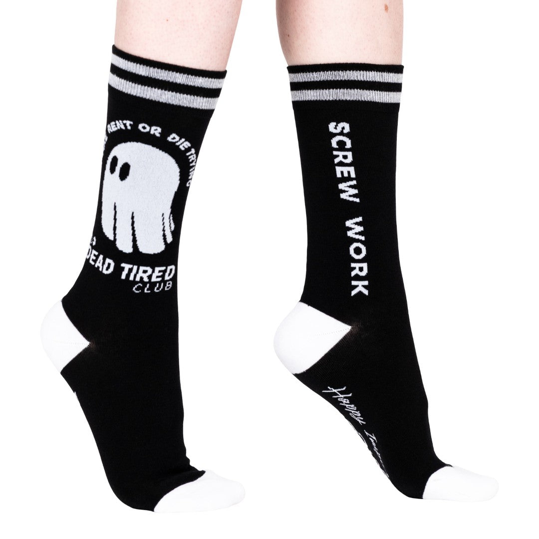 Dead Tired Crew Socks - ResirWrecked Costumes