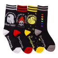 Four-design Happy Impulse crew sock pack.