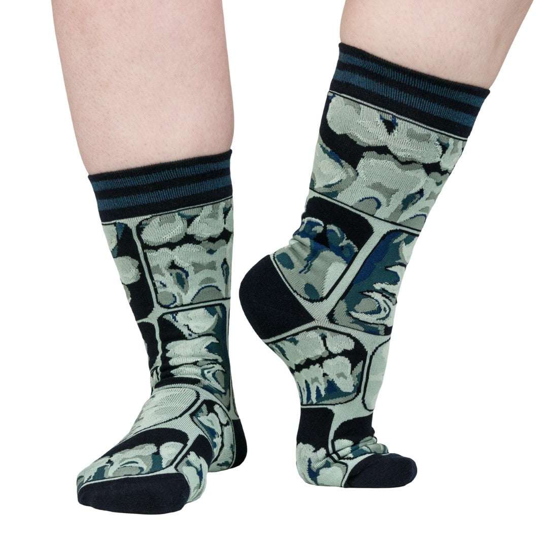 Too Cool for Flossing Teeth X-Ray Crew Socks - ResirWrecked Costumes