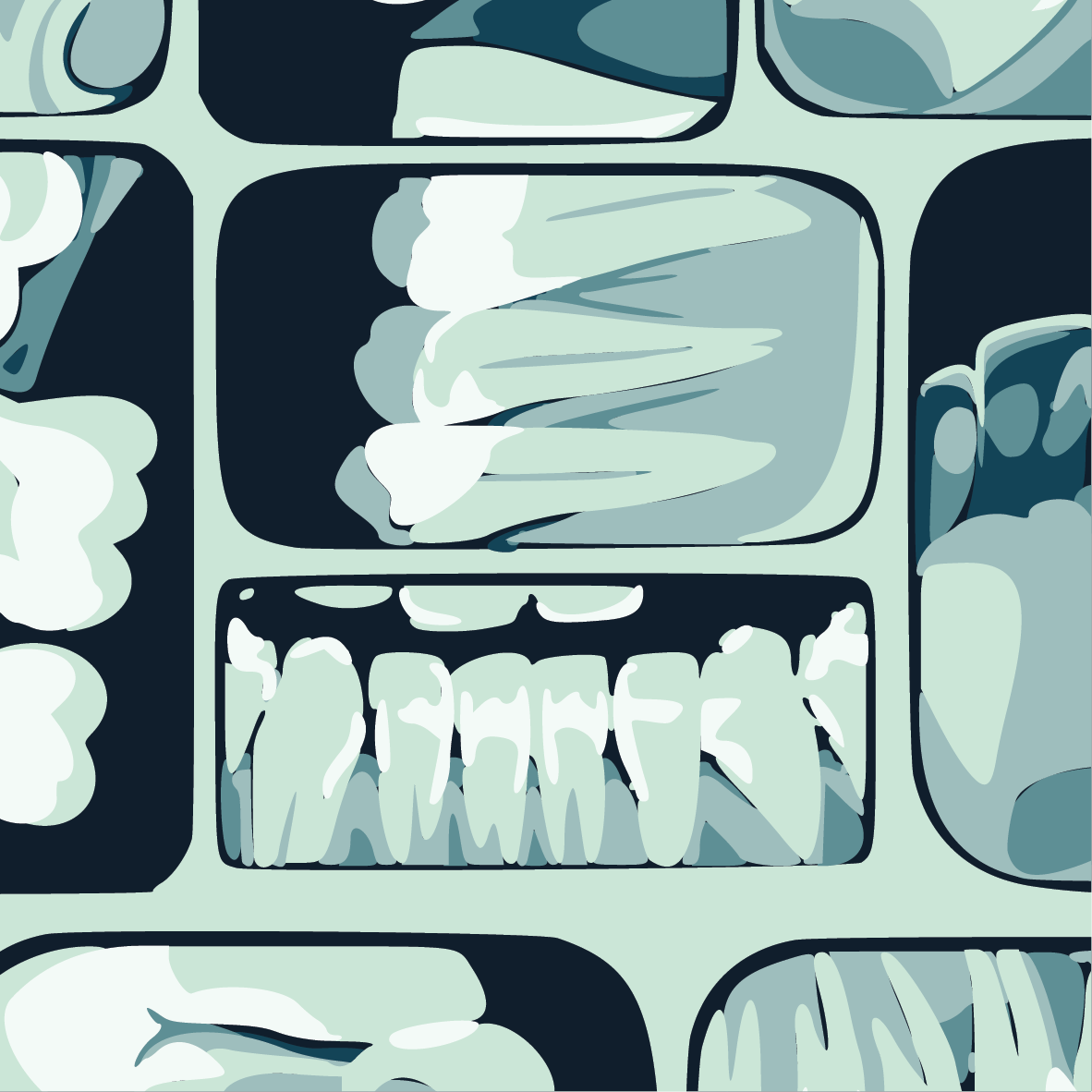Too Cool for Flossing Teeth X-Ray Crew Socks - ResirWrecked Costumes