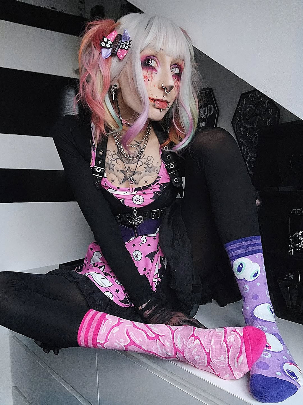 Peepers Eyeball Crew Socks - ResirWrecked Costumes