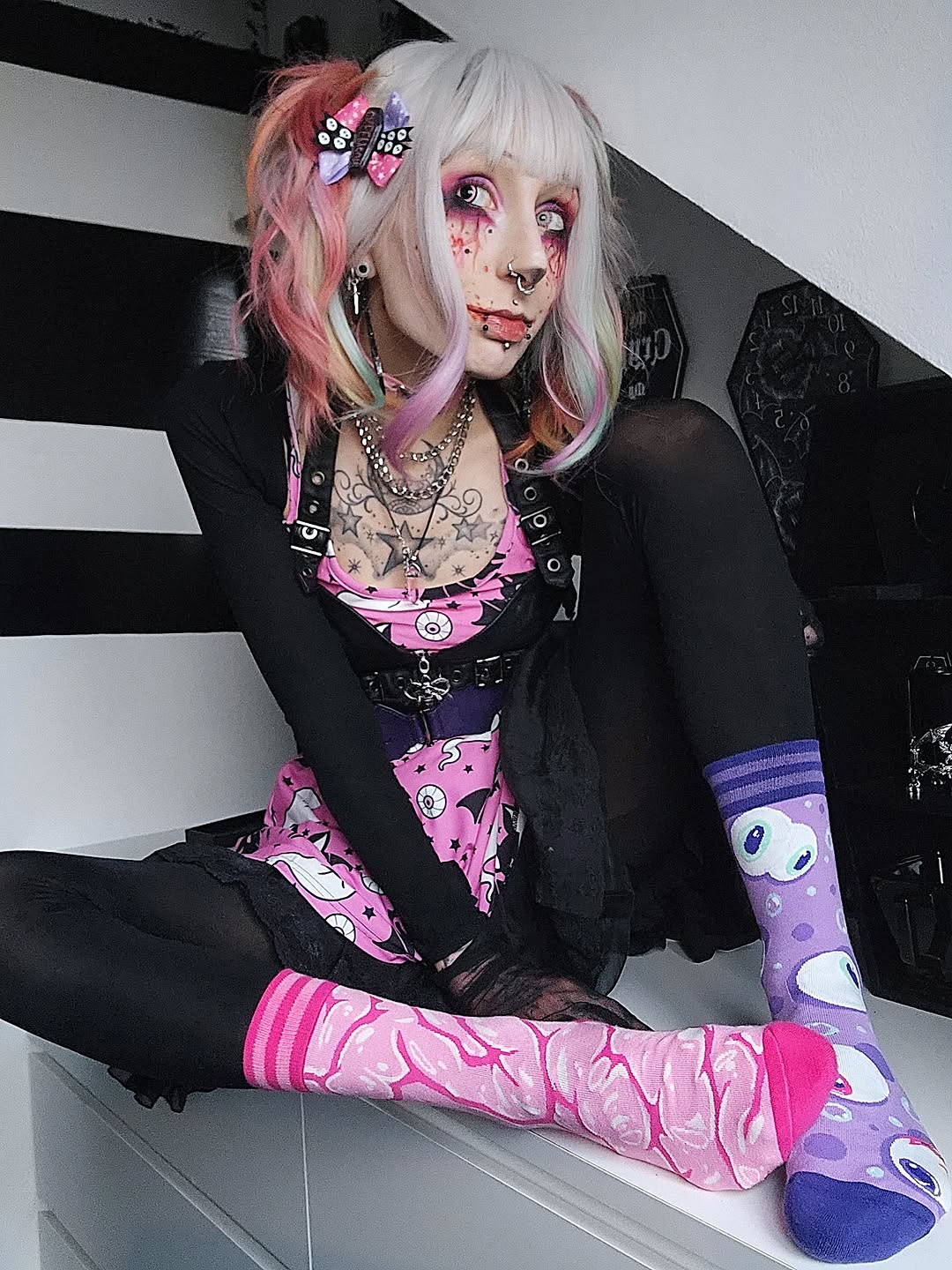 Peepers Eyeball Crew Socks - ResirWrecked Costumes
