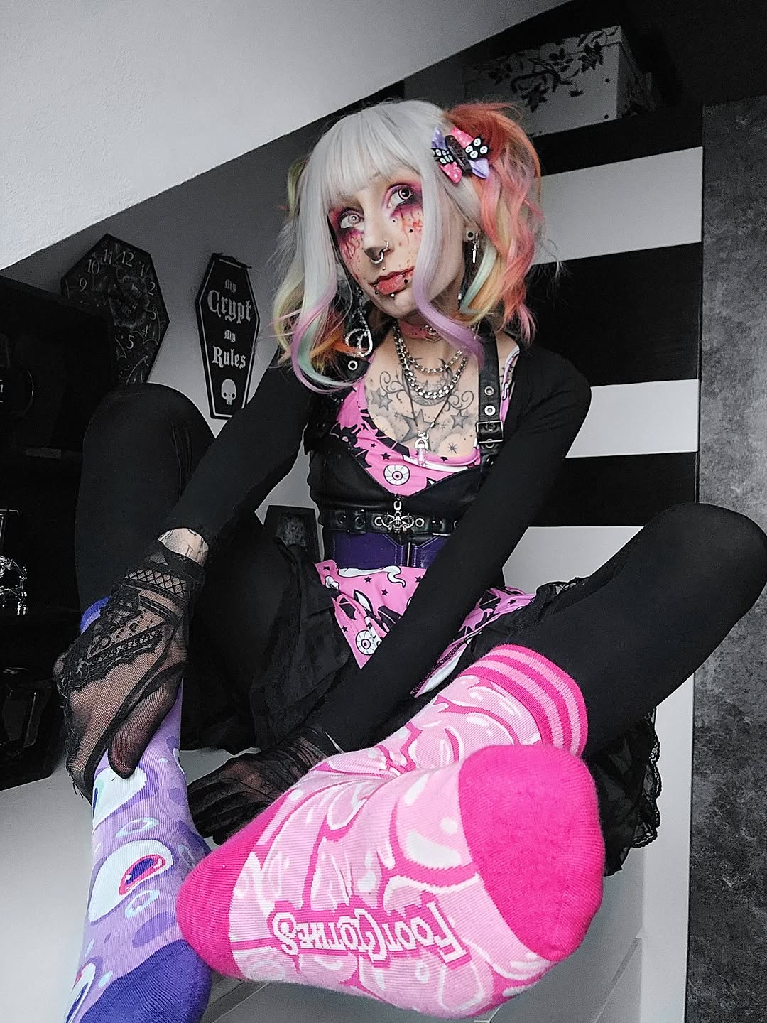 Peepers Eyeball Crew Socks - ResirWrecked Costumes
