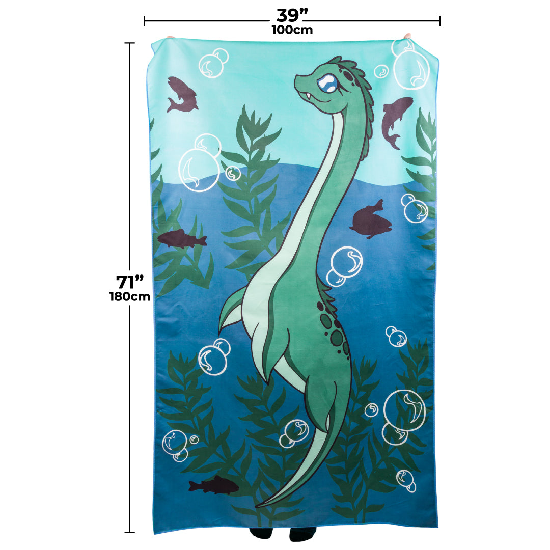 LIMITED Cute Nessie Quick Dry Suede Beach Towel - ResirWrecked Costumes