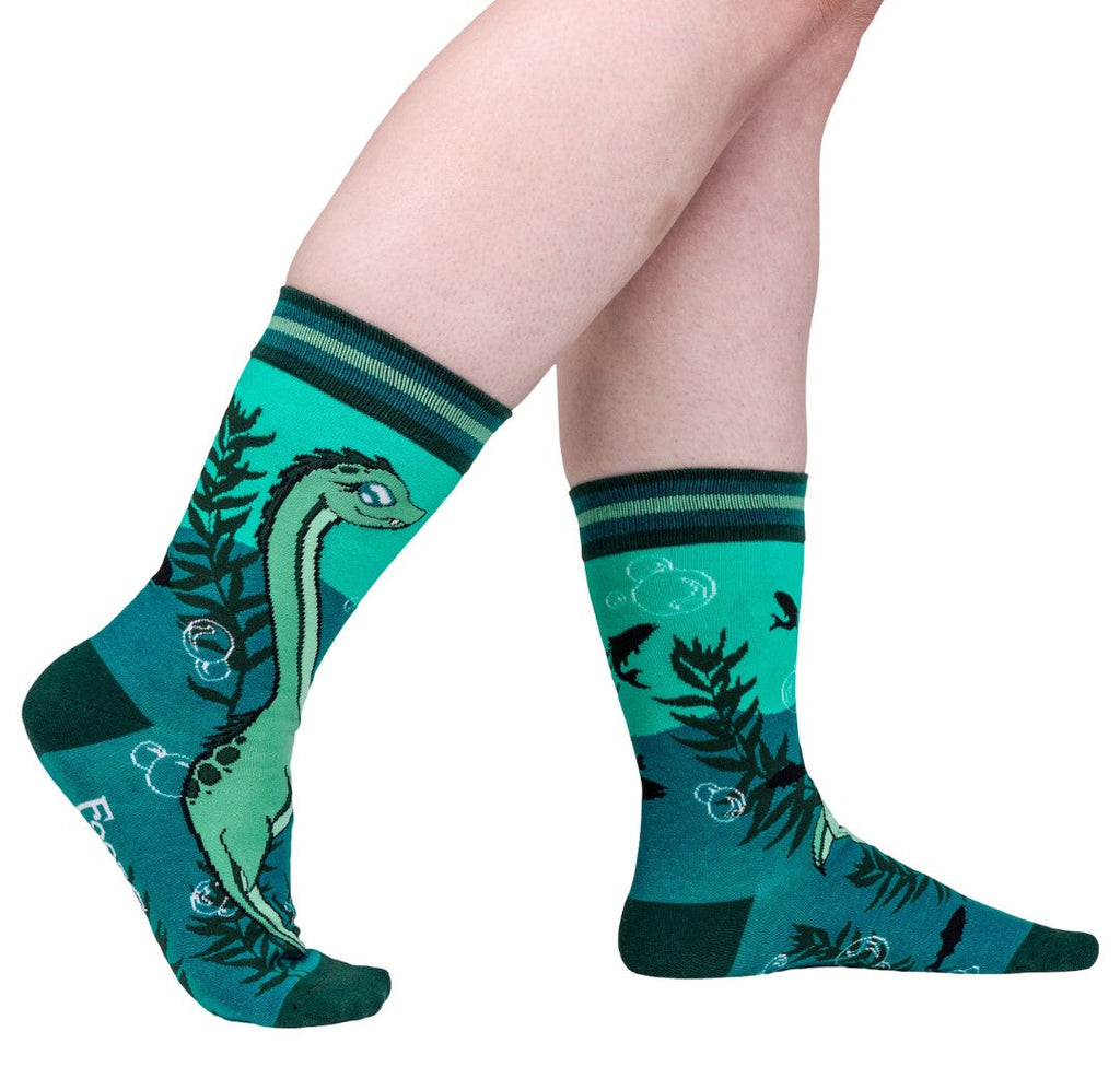 Cute Nessie crew socks.
