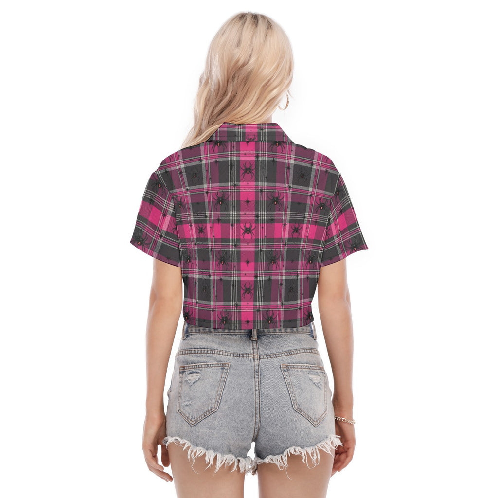 On Wednesdays We Wear Spiders Cropped Shirt
