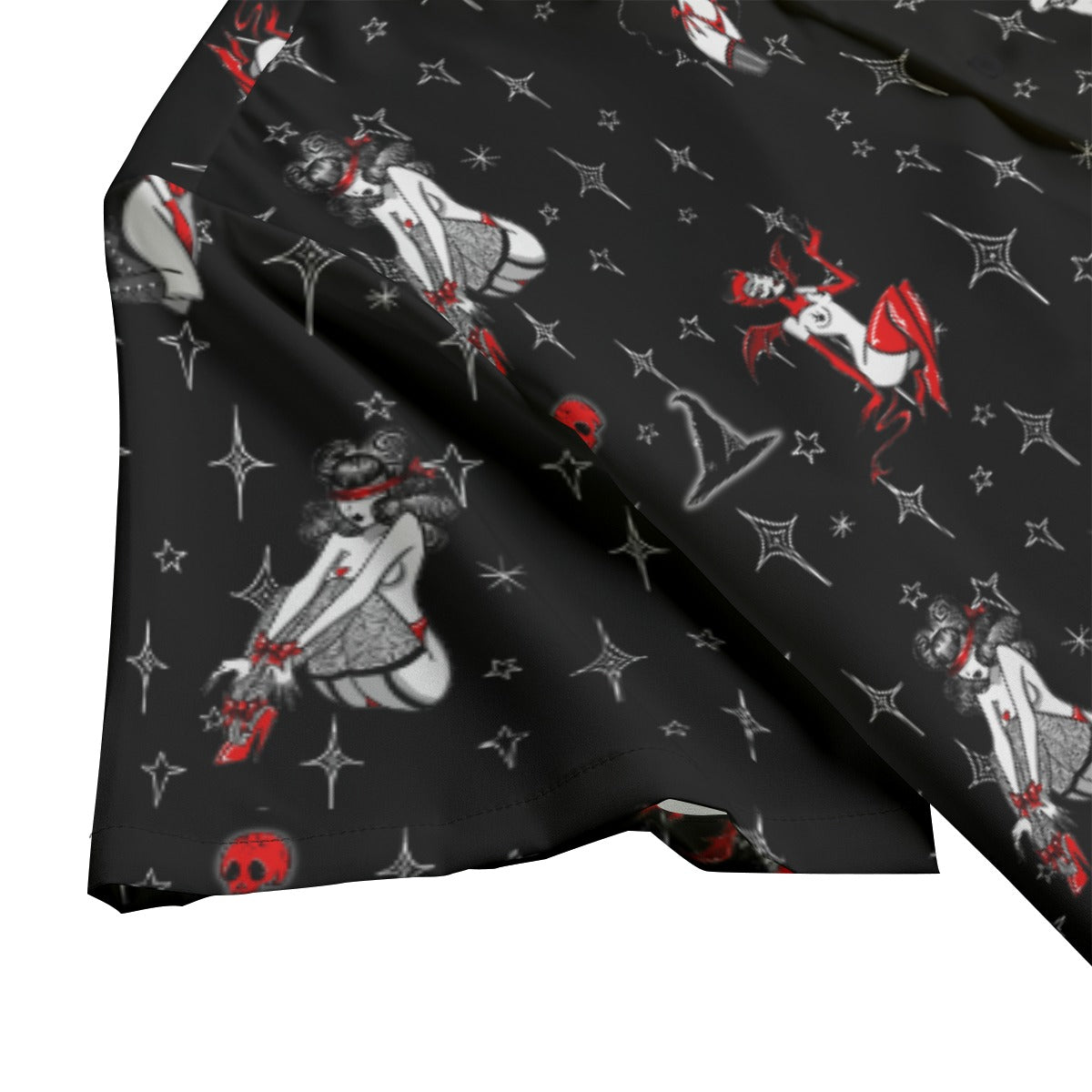 Gothic Cuties Pinups Artist Series Button-Up Shirt - ResirWrecked Costumes