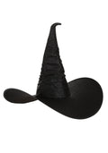 Black extra-wide-brim witch hat.