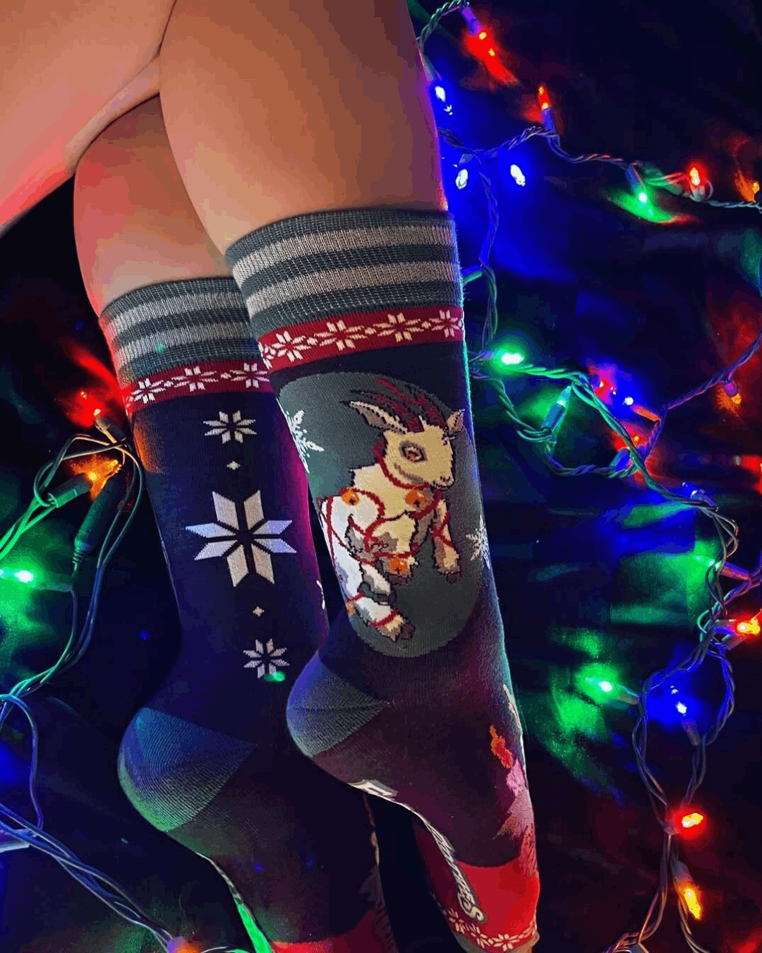 Yule Goat Crew Socks - ResirWrecked Costumes