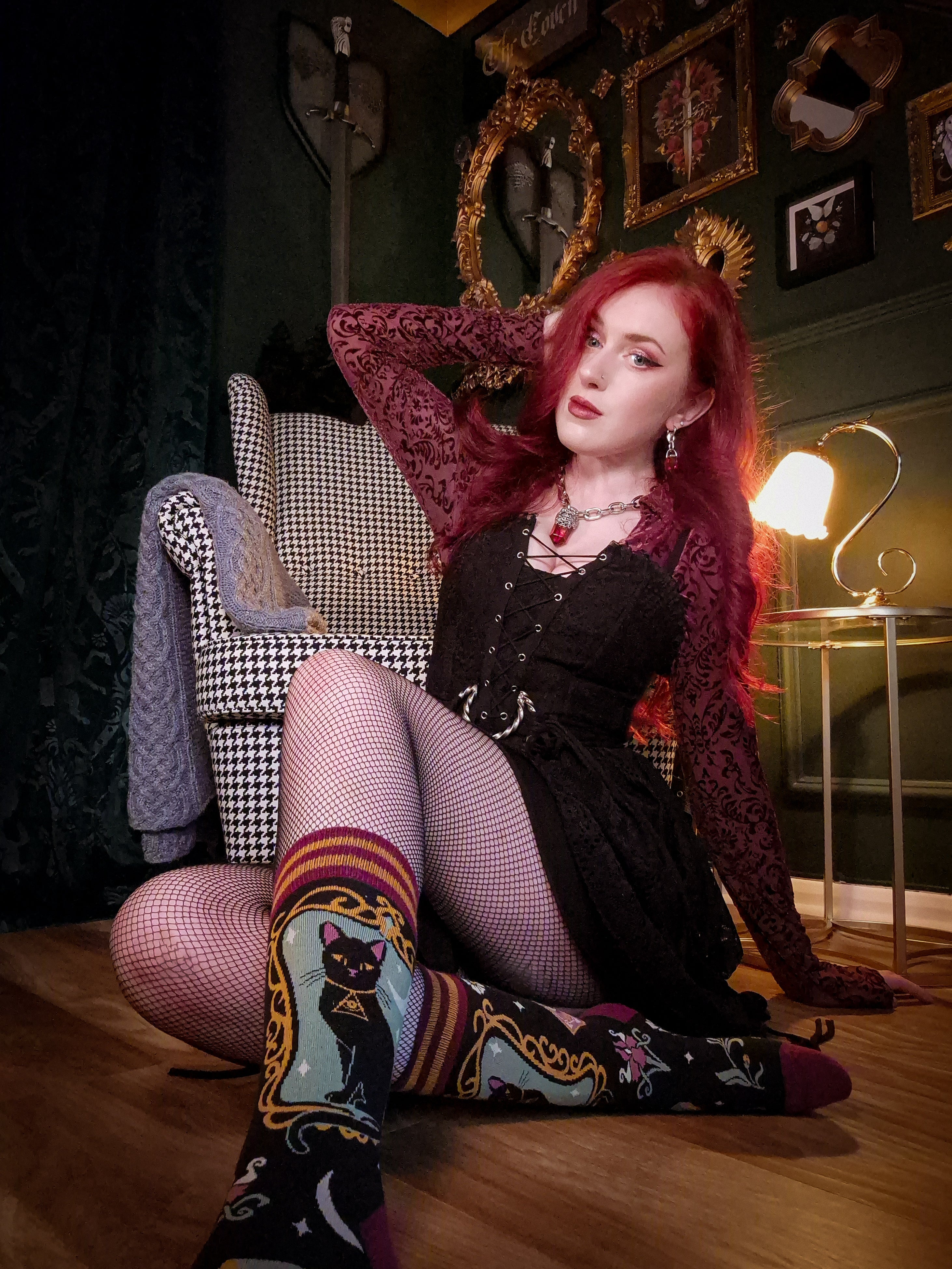 Duchess Shadowfloof's Mew World Order Crew Socks - ResirWrecked Costumes