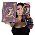 Supervisor Owlfred crew sock and book-box gift pack.
