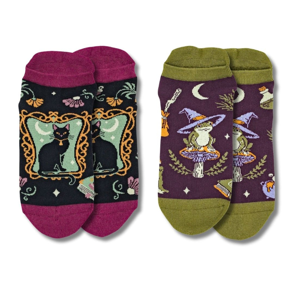 Two-design Cozy Witch ankle sock pack.