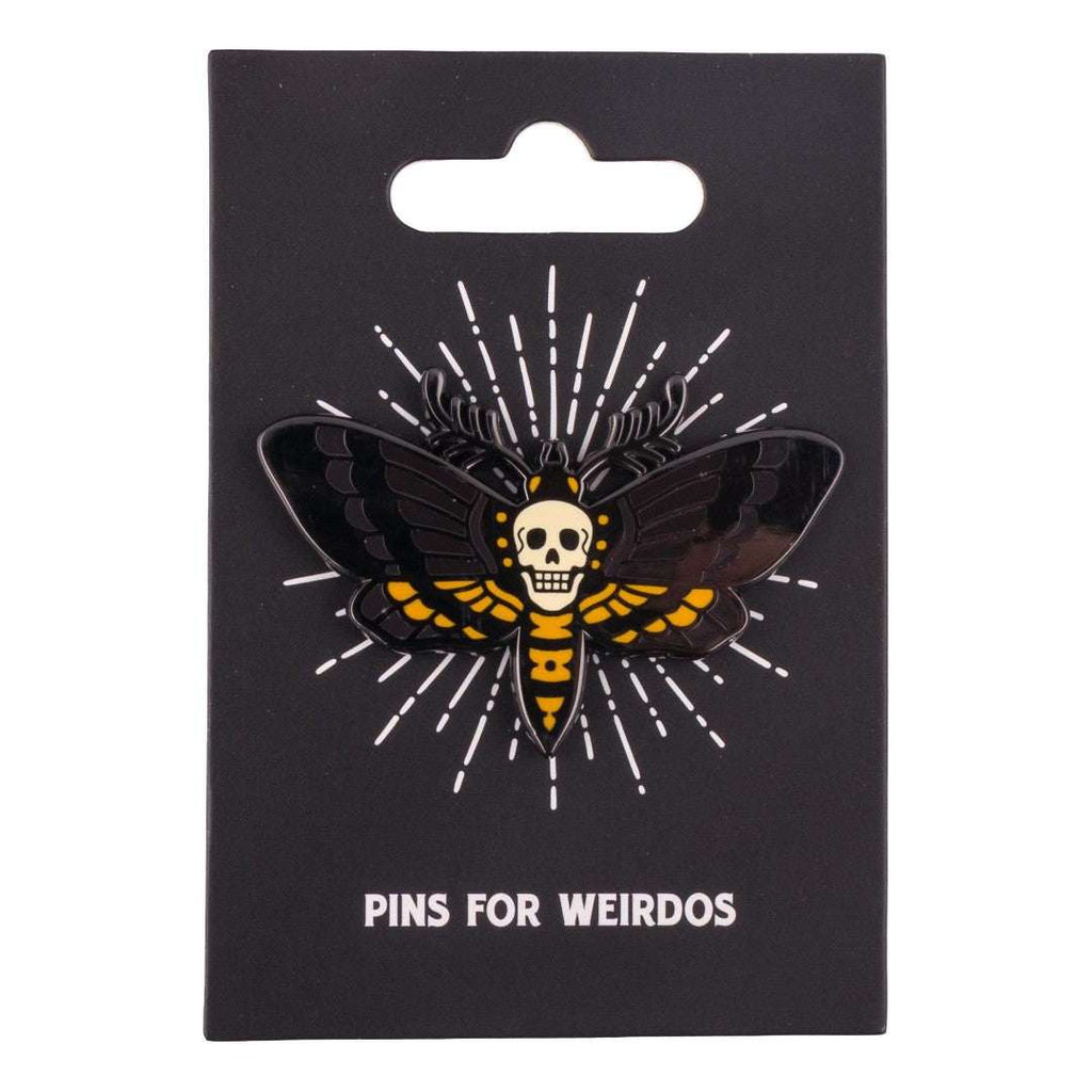 LIMITED Death's Head Moth Hard Enamel Pin - ResirWrecked Costumes