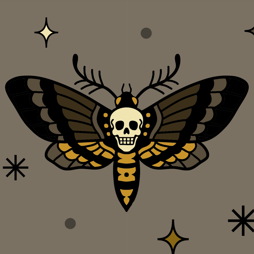 LIMITED Death's Head Moth Hard Enamel Pin - ResirWrecked Costumes