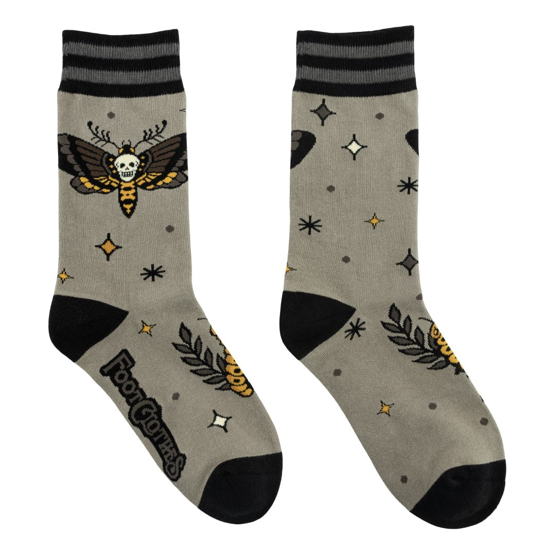 Metamorphosis Death's Head Moth Crew Socks - ResirWrecked Costumes