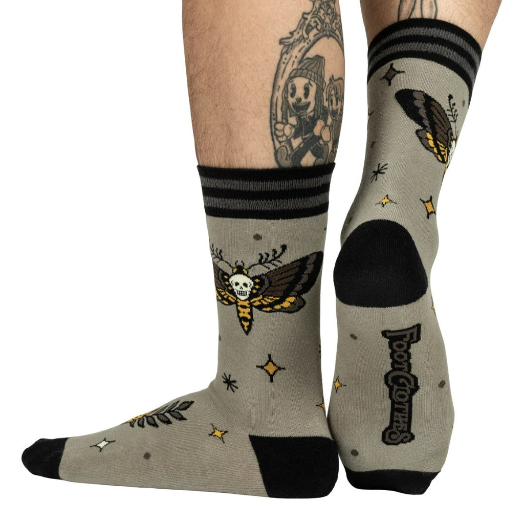 Metamorphosis Death's Head Moth Crew Socks - ResirWrecked Costumes