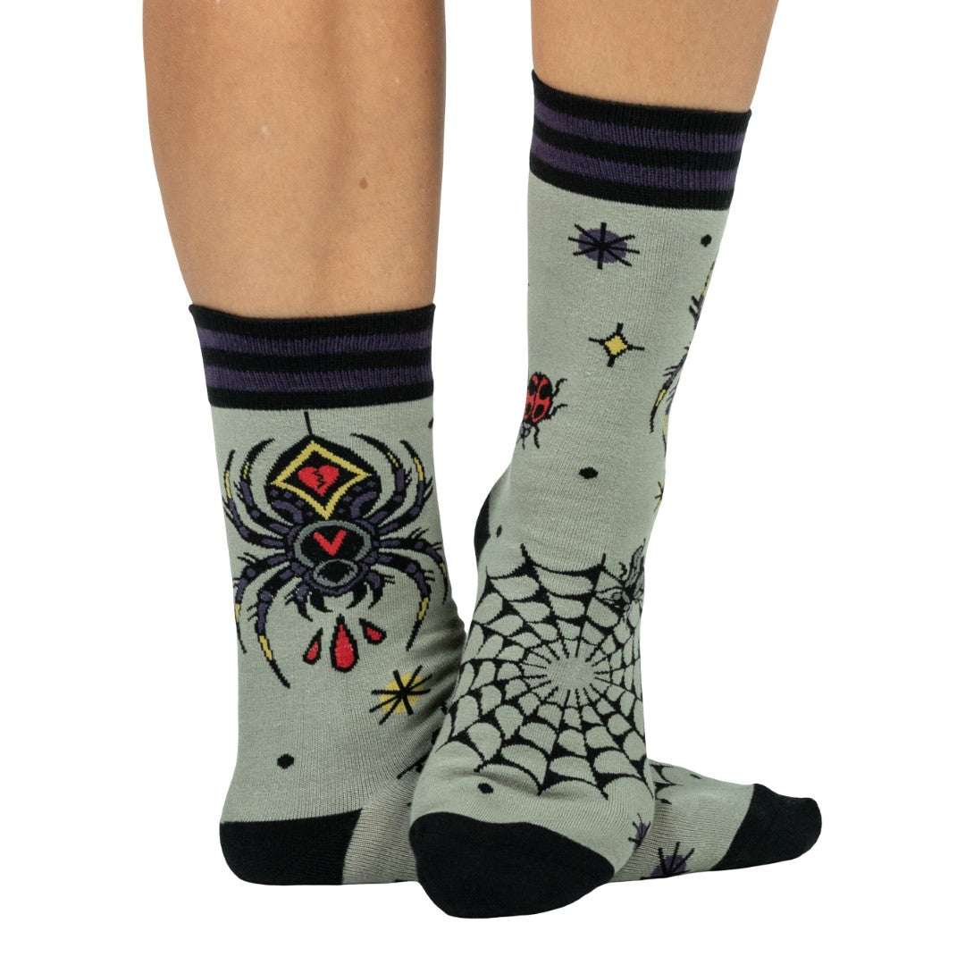 Widow's Web Crew Socks - ResirWrecked Costumes