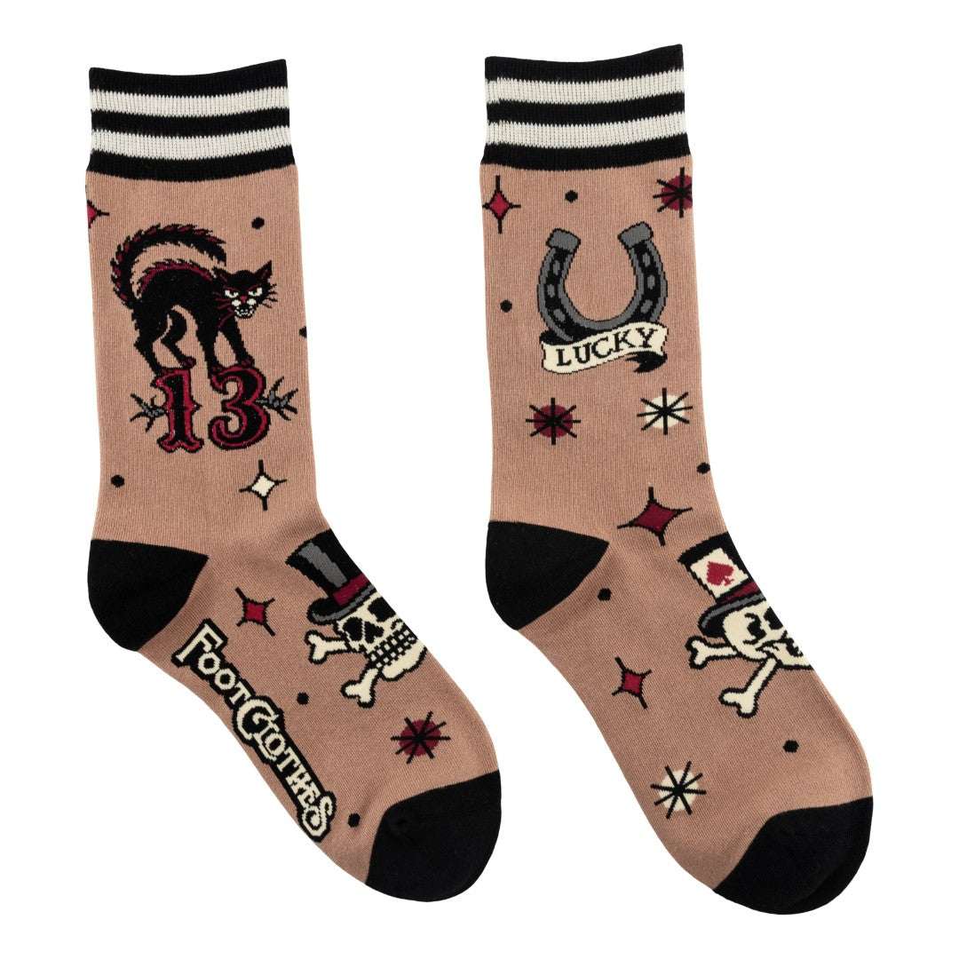 Superstitious Ink Crew Socks - ResirWrecked Costumes