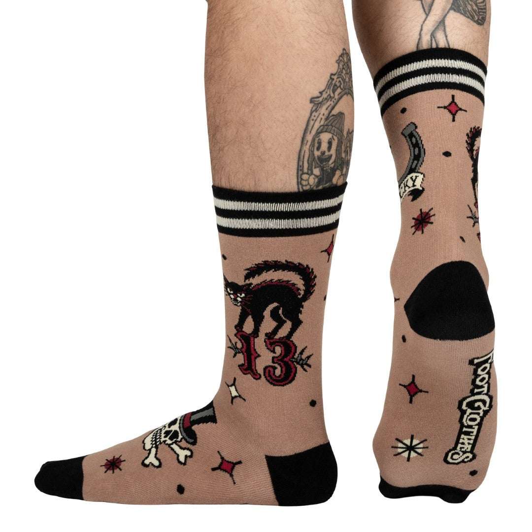 Superstitious Ink Crew Socks - ResirWrecked Costumes