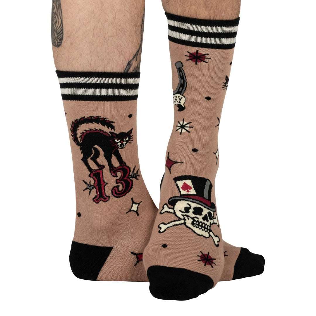 Superstitious Ink Crew Socks - ResirWrecked Costumes
