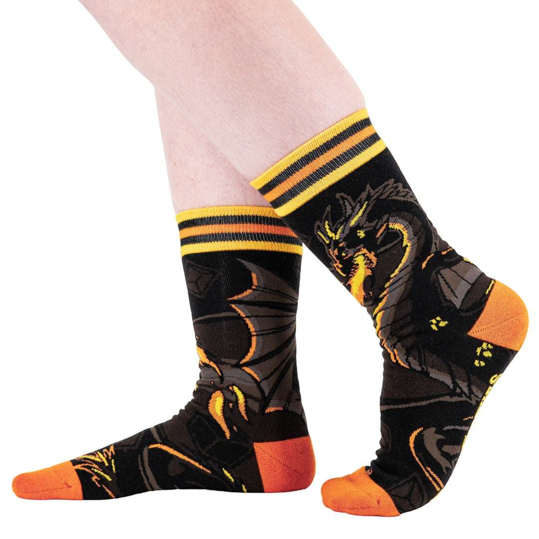 Dragon's Flame crew socks.