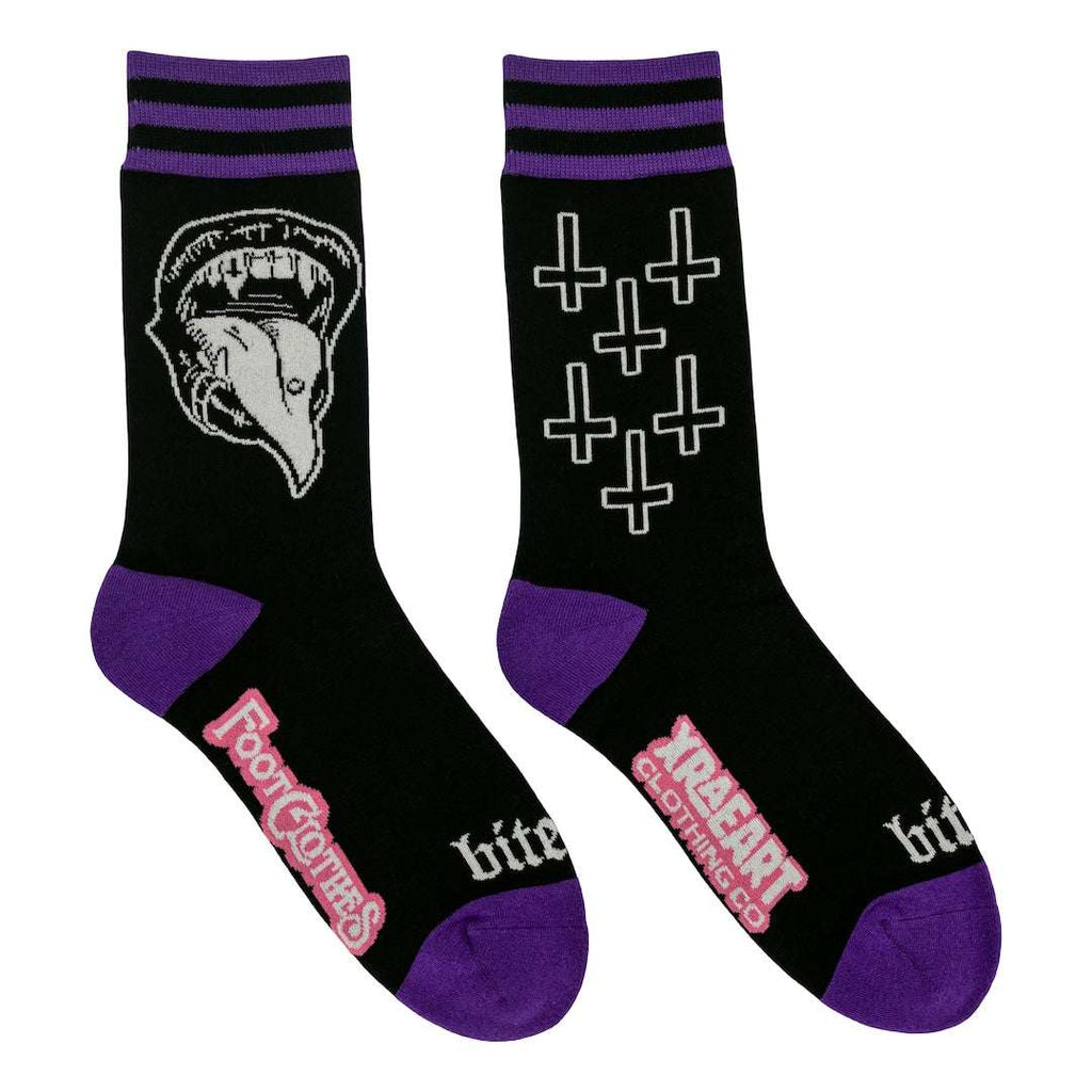 Bite Me Bitch Crew Socks - ResirWrecked Costumes