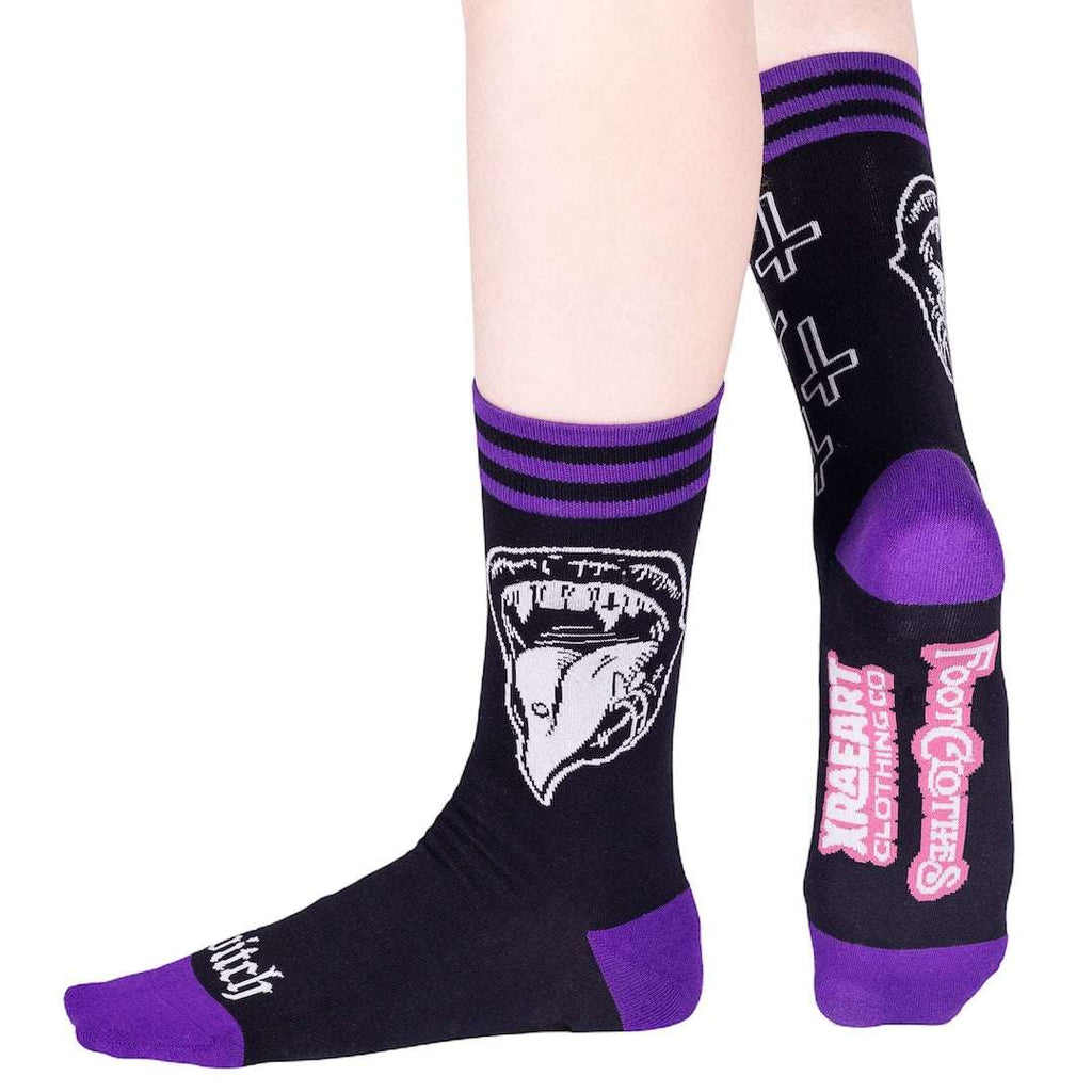 Bite Me Bitch Crew Socks - ResirWrecked Costumes
