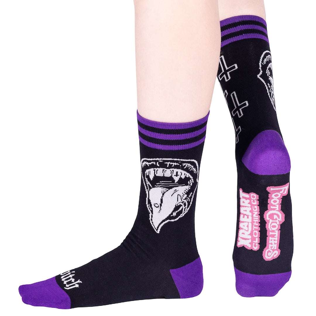 Bite Me Bitch Crew Socks - ResirWrecked Costumes