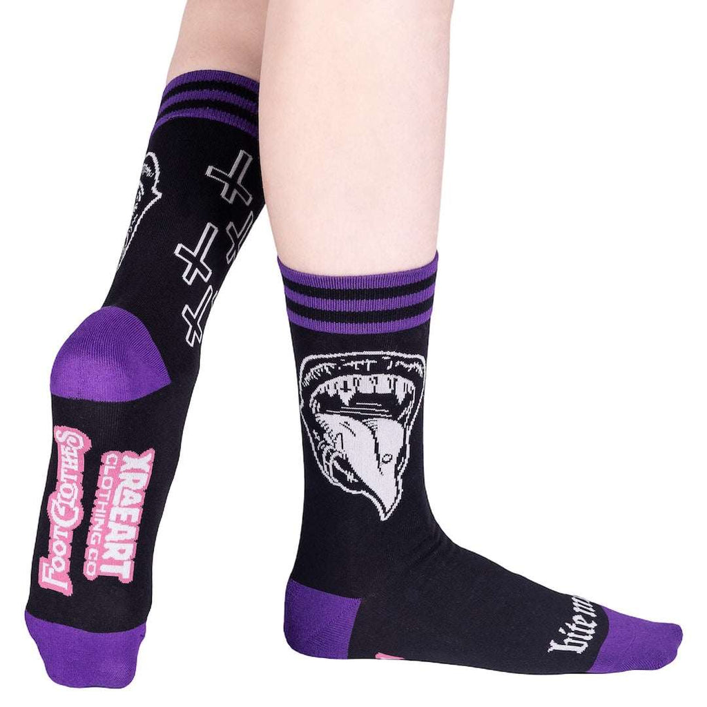 Bite Me Bitch Crew Socks - ResirWrecked Costumes