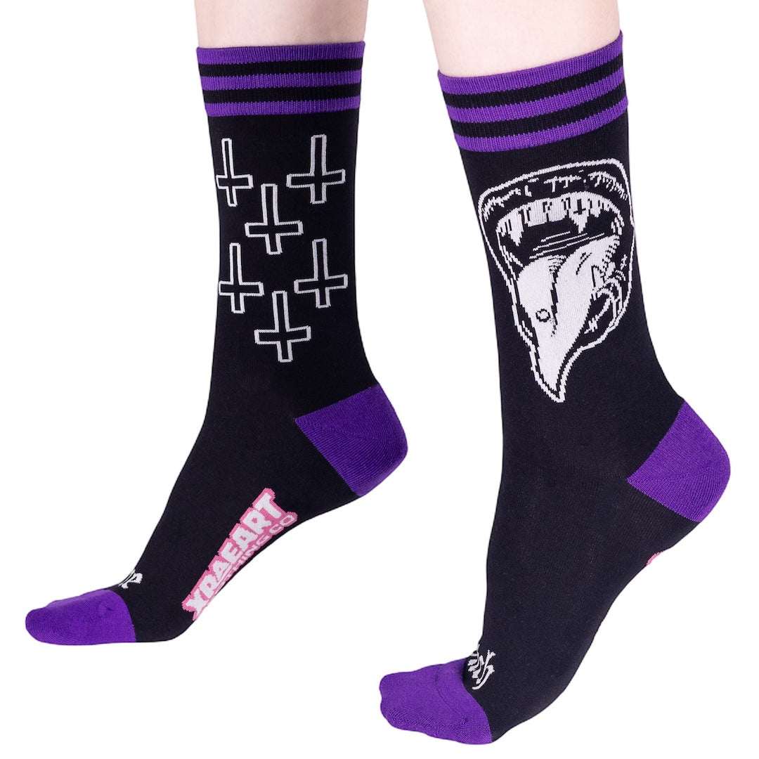 Bite Me Bitch Crew Socks - ResirWrecked Costumes