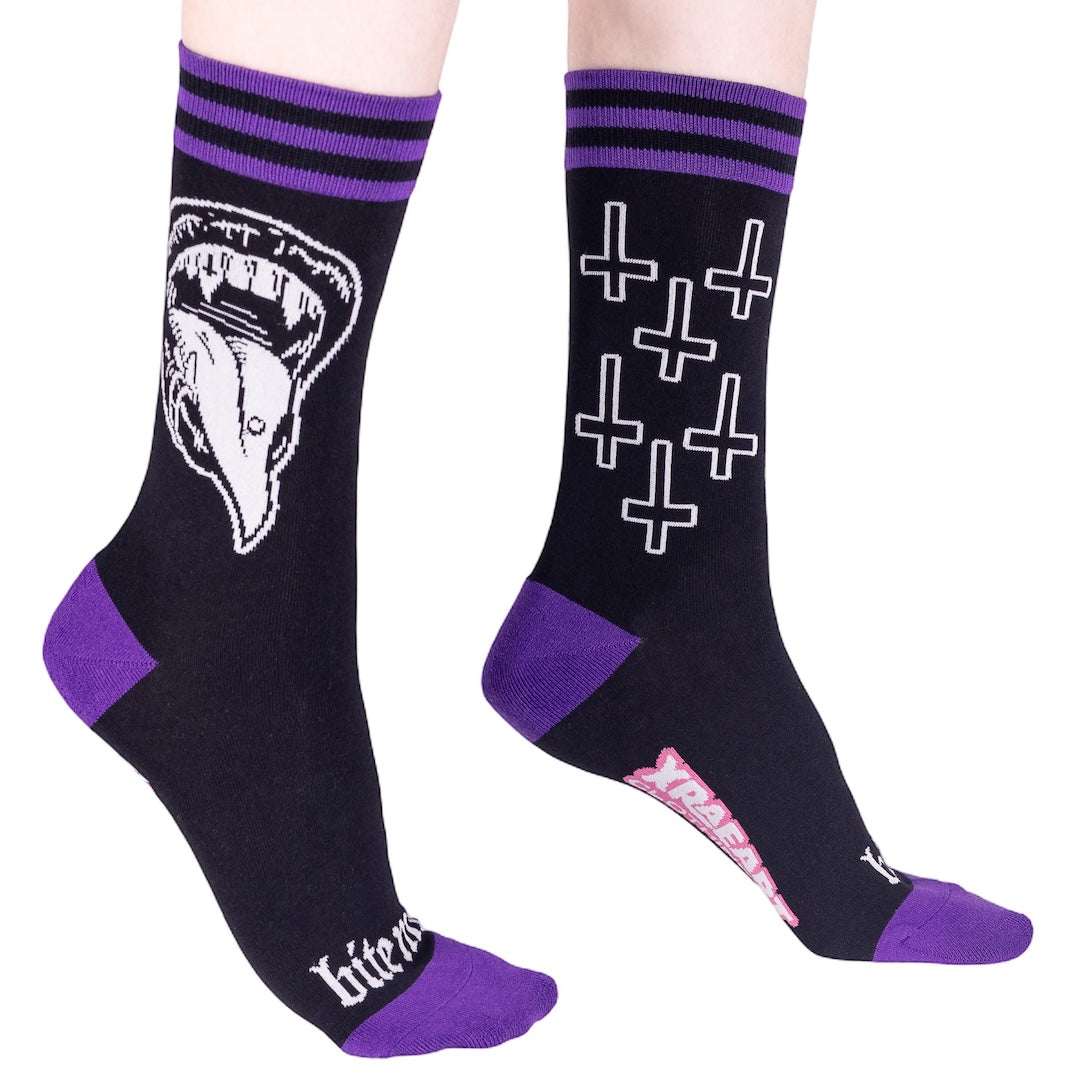 Bite Me Bitch Crew Socks - ResirWrecked Costumes